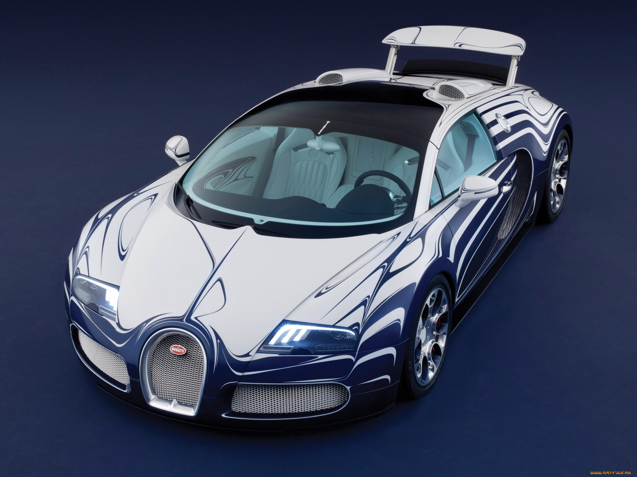 bugatti, veyron, grand, sport, roadster, or, blanc, 